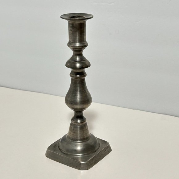 Vintage Colonial Casting Meriden Pewter Candlestick Candle Holder 9” Silver Tone - Picture 16 of 16